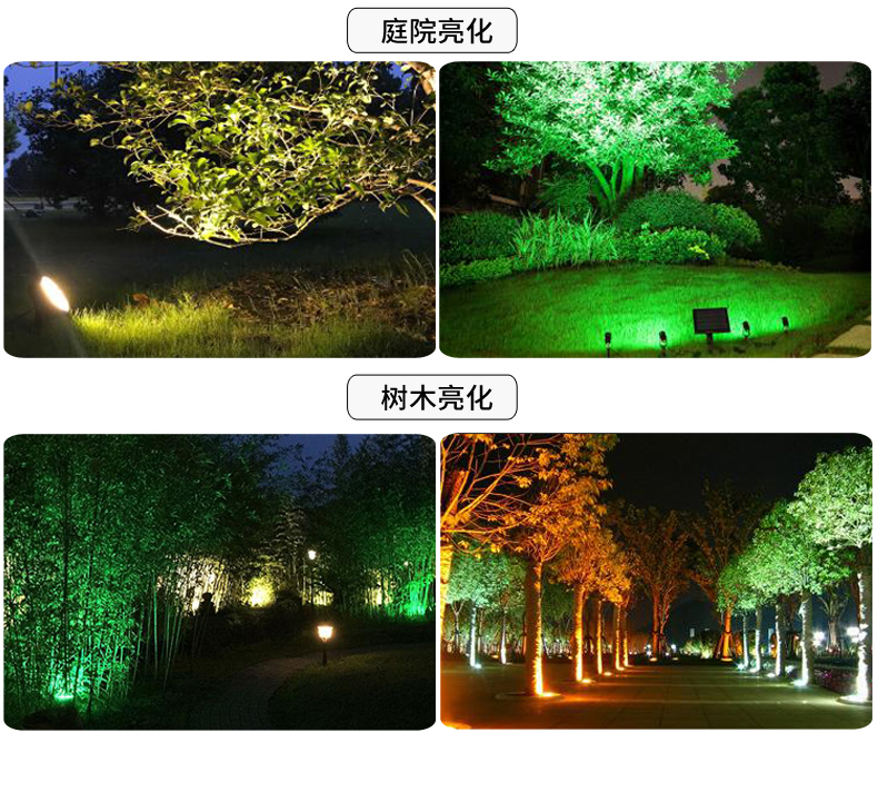 防水led地插燈 插地?zé)?草坪綠化投光燈 大功率 投射燈 花園燈3w(圖18)
