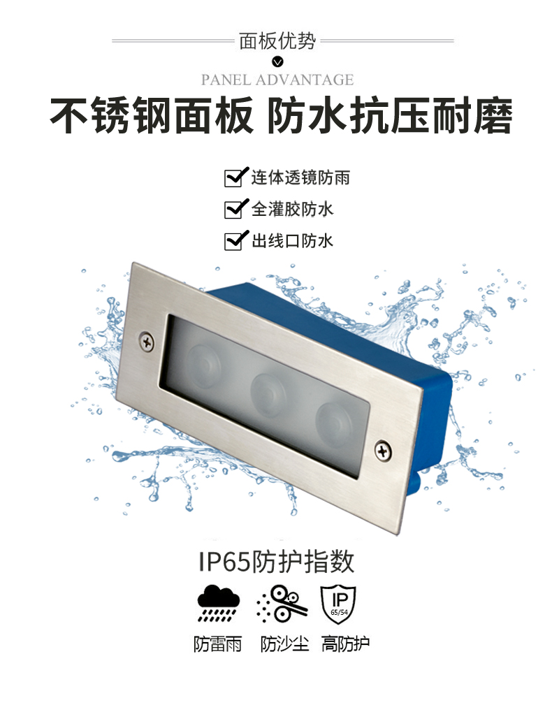 戶外節(jié)能防水 方形led埋地燈 樓梯燈 埋地燈 地埋燈 臺階燈路燈3W(圖3)