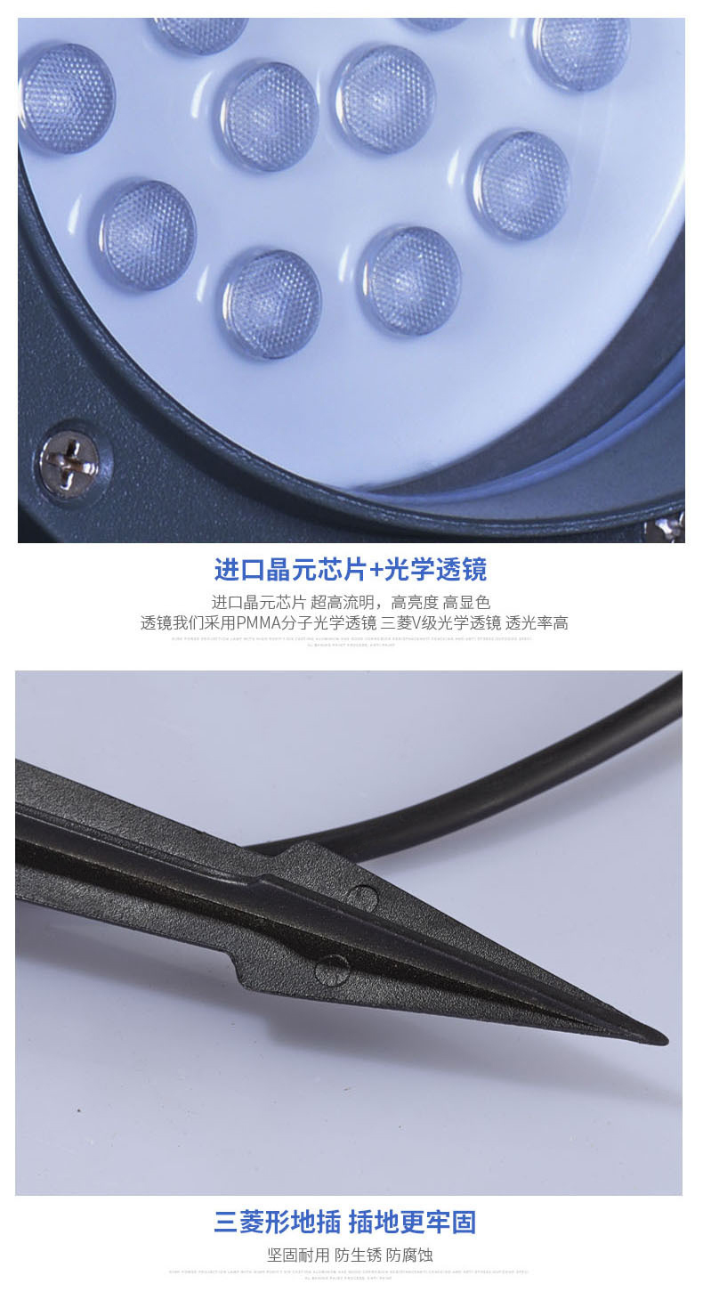led插地燈 草坪燈 照樹燈 景觀led室外射燈 投光燈 防水小射燈3w(圖10)