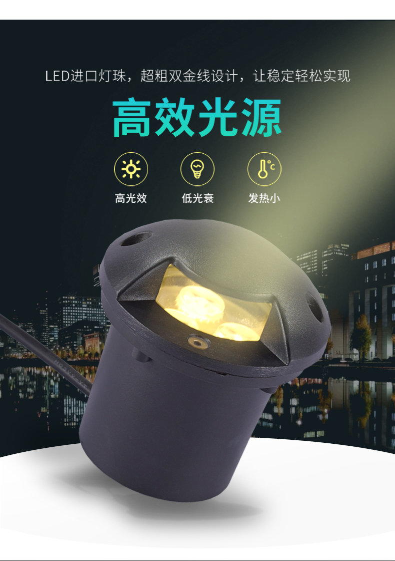 戶外防水 led透光埋地?zé)?一二三四透光地埋燈3W5W6W9W12W15W18W(圖4)